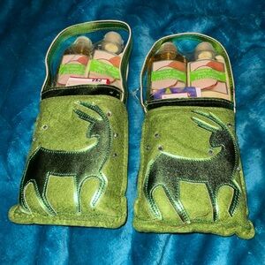 2-Green Pouch HOLIDAY GIFT SET 2.0oz coconut citrus bath & body gel lotion NEW